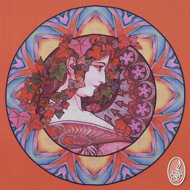 Látkový obrázek Alfons Mucha - Břečťan