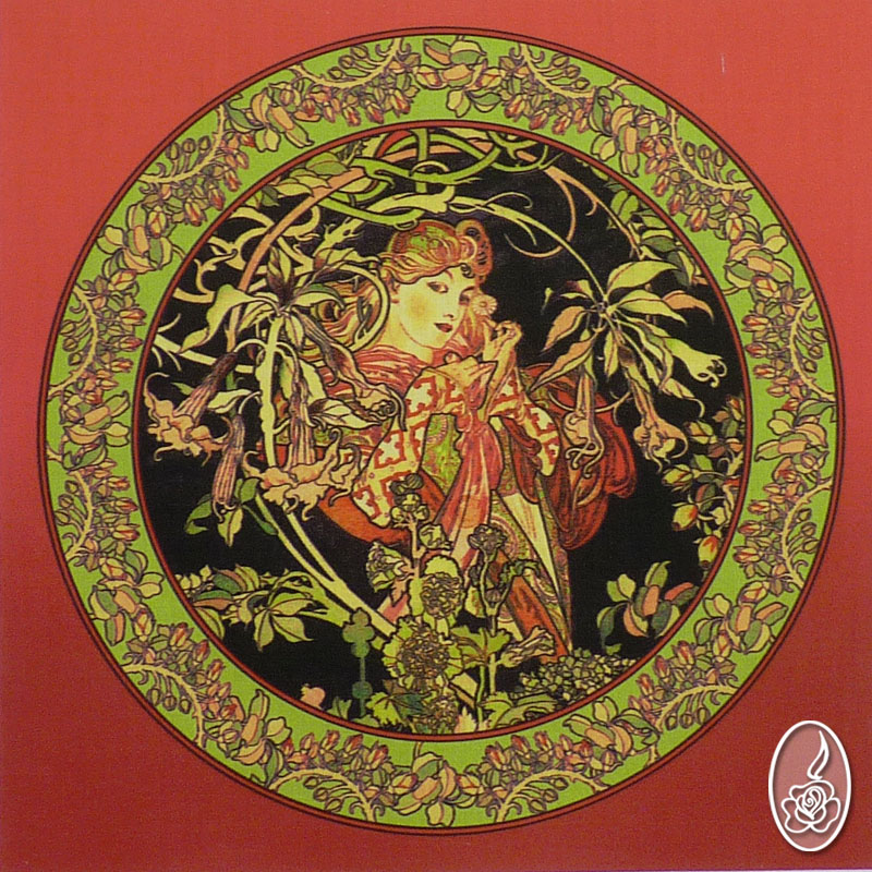 SLEVA - látkový panel Alfons Mucha - Kopretina 