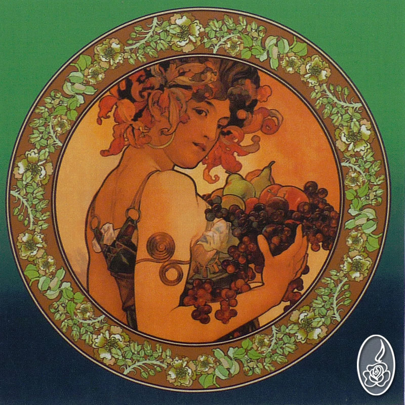 Látkový obrázek Alfons Mucha - Ovoce