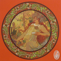 SLEVA - látkový panel Alfons Mucha - Podzim