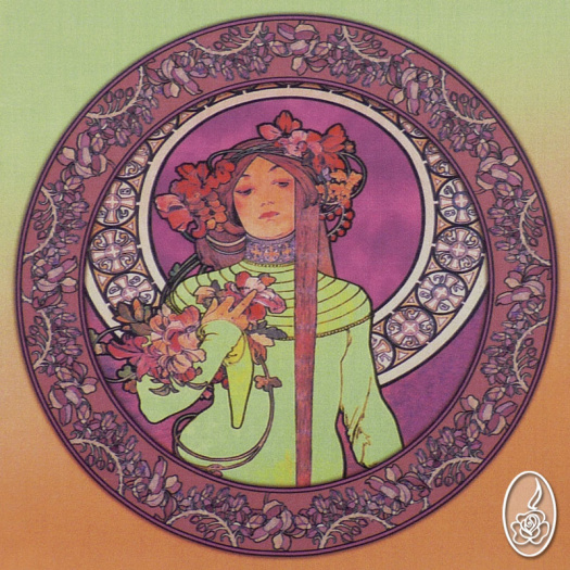 Látkový obrázek Alfons Mucha - La Trappistine