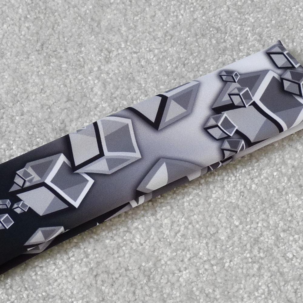 Elastická čelenka - černobílé krychle