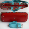 Handbag 'BasketOfRoses'/Red&SkyBlue