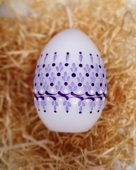 Svíčka ručně zdobená