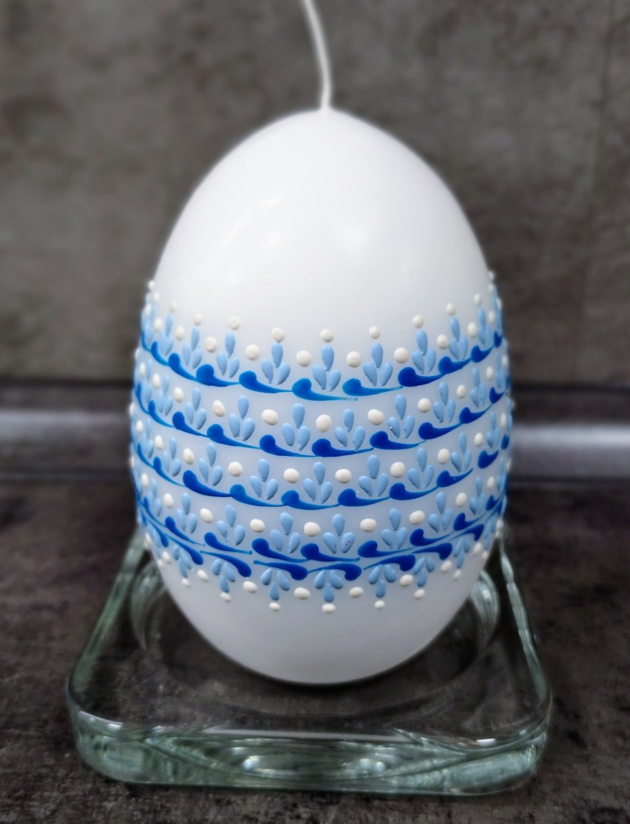 Svíčka ručně zdobená