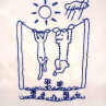 Ručně vyšívané dětské body vel. 74 - prádlo