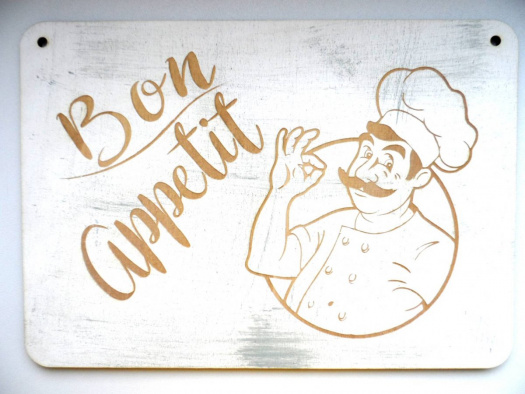 Bon Appetit - vintage cedulka do kuchyně W114