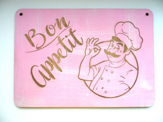 Bon Appetit - vintage cedulka do kuchyně W114