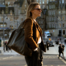 Kožená cestovní taška - tmavě hnědá