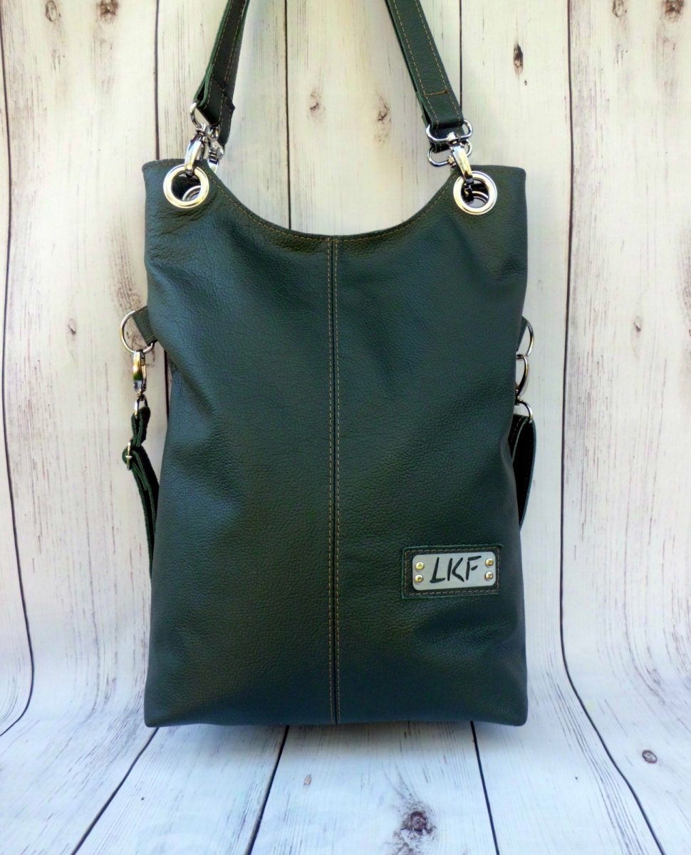 hovězí kůže tmavě zelená