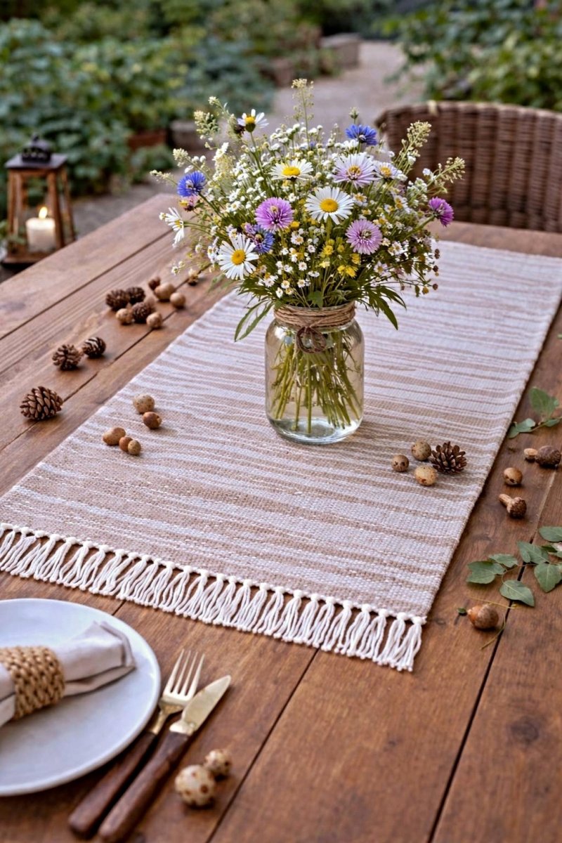 RUČNĚ TKANÝ STŘEDOVÝ UBRUS