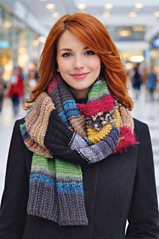 RUČNĚ PLETENÁ ŠÁLA - KAMILA