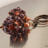 Šité náušnice Christine Rose-Copper