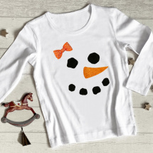 Dívčí triko sněhulák