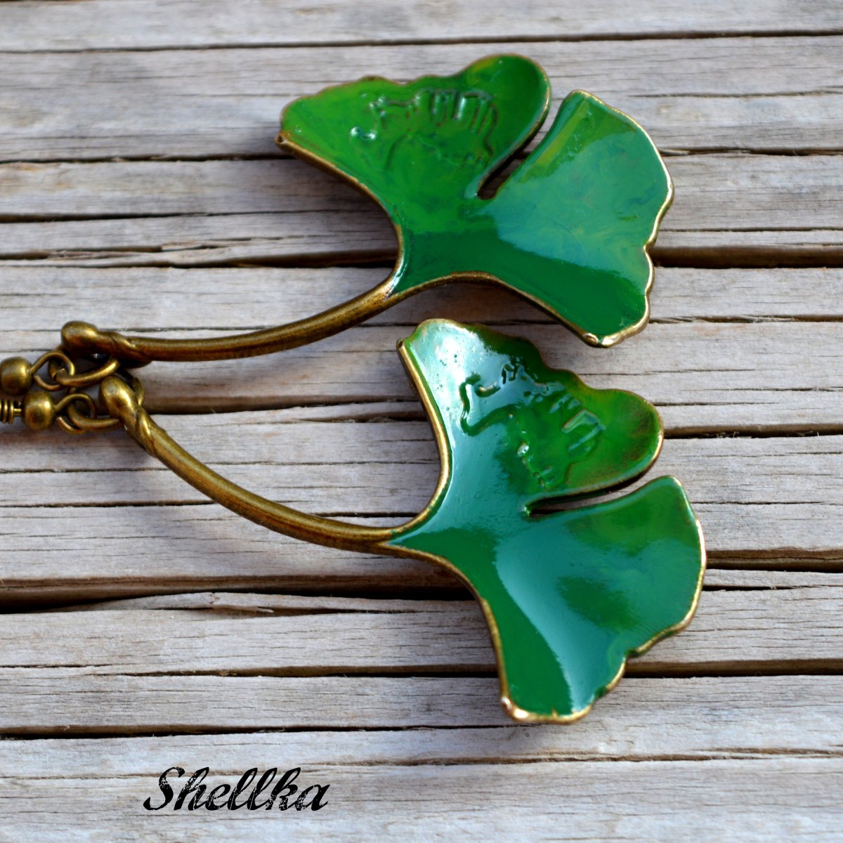 Náušnice ,,GINKO LISTY,, I.