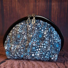 Kulatá kosmetická taštička - Minibublinky modré