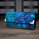 Velká peněženka - Bublinky modro fialové