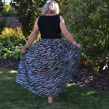 Maxi sukně zebra
