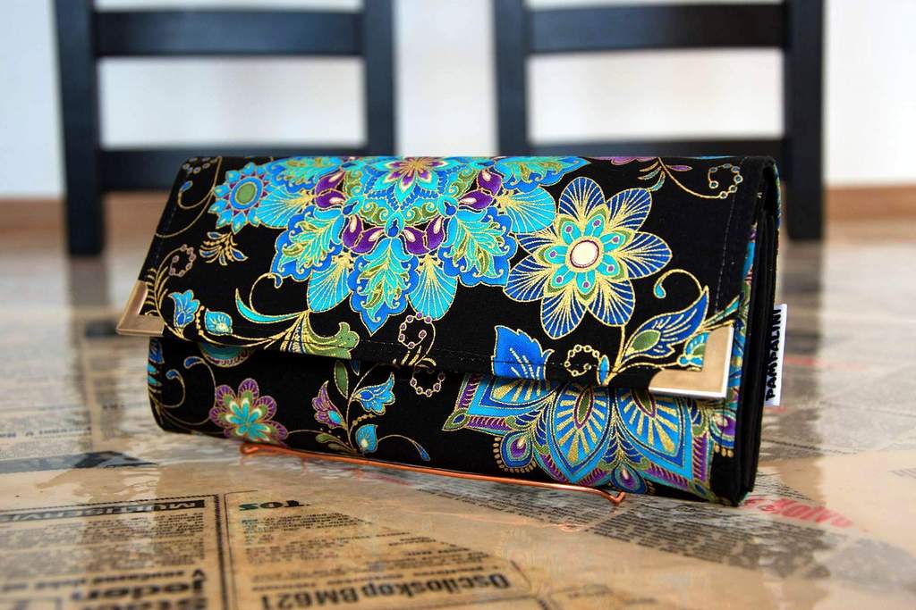 Velká peněženka - Mandaly na černé