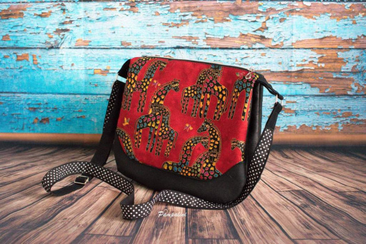 Dvoukomorová crossbody kabelka - Žirafy