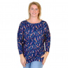 Tunika NORA / vážky na modré. XL - XXL