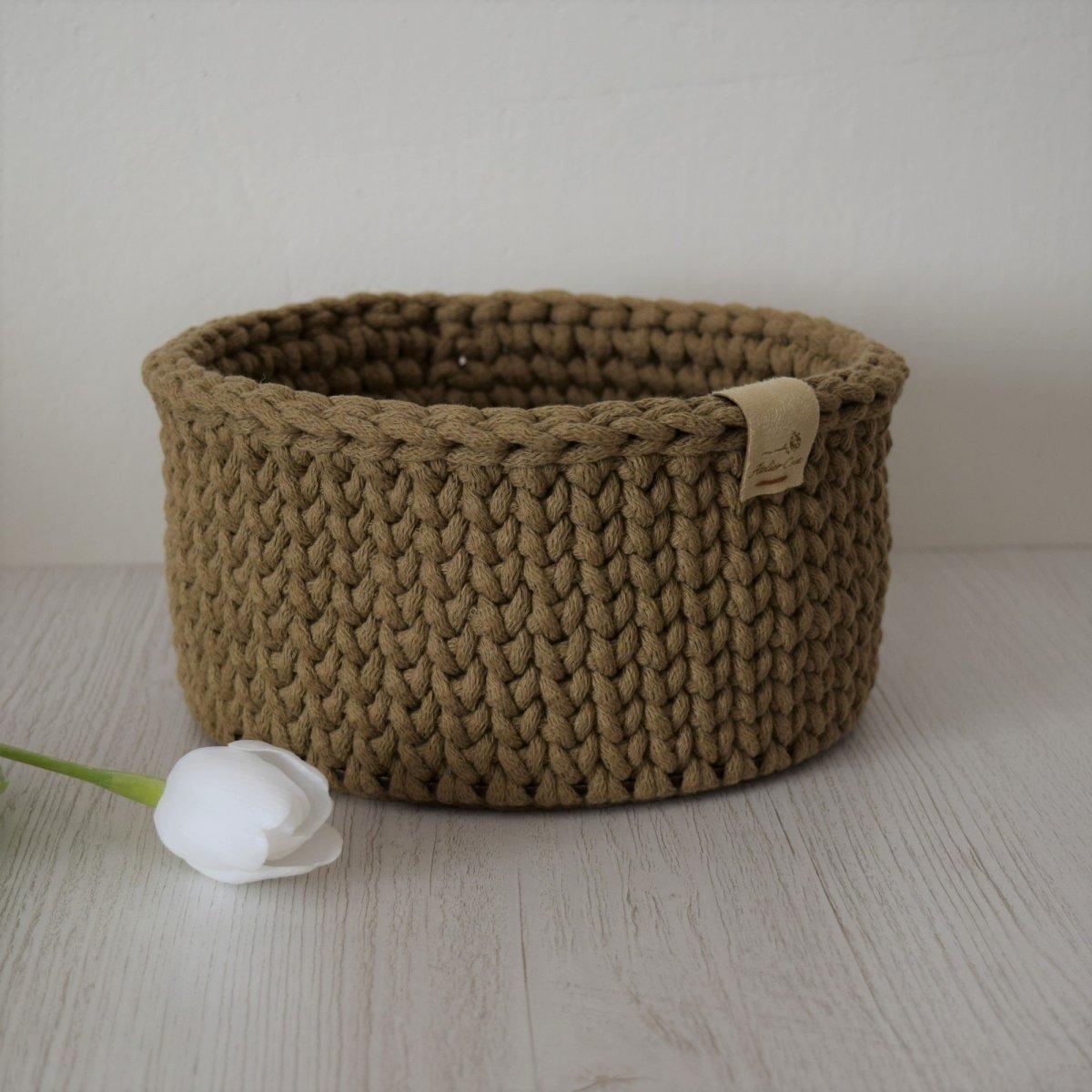 Košík kulatý - káva