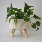 Obal/stojan na květináč - ecru