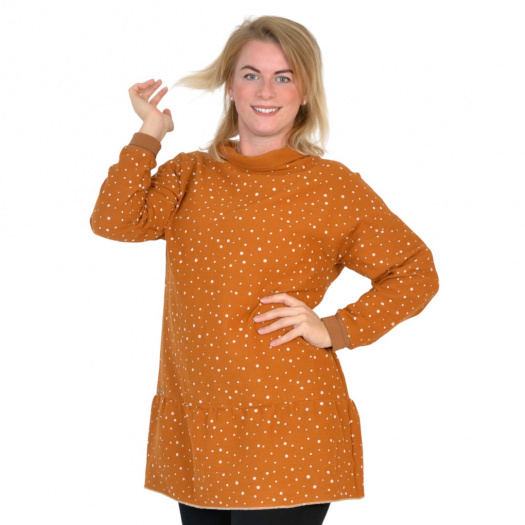 Mušelínová tunika ELISE / skořice, vel. L - XL