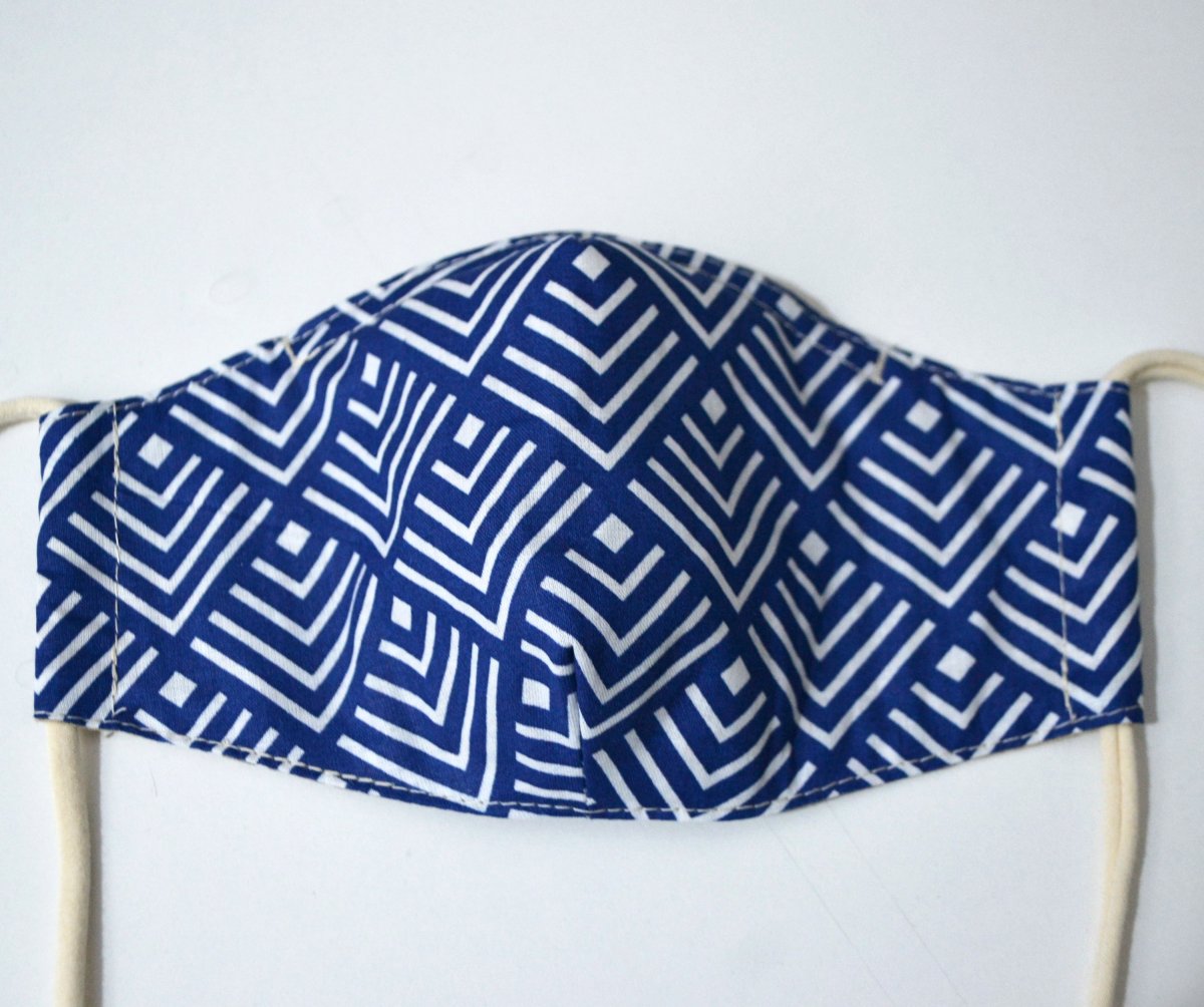 Rouška dámská 2 vrstvy+kapsa -šňůrky