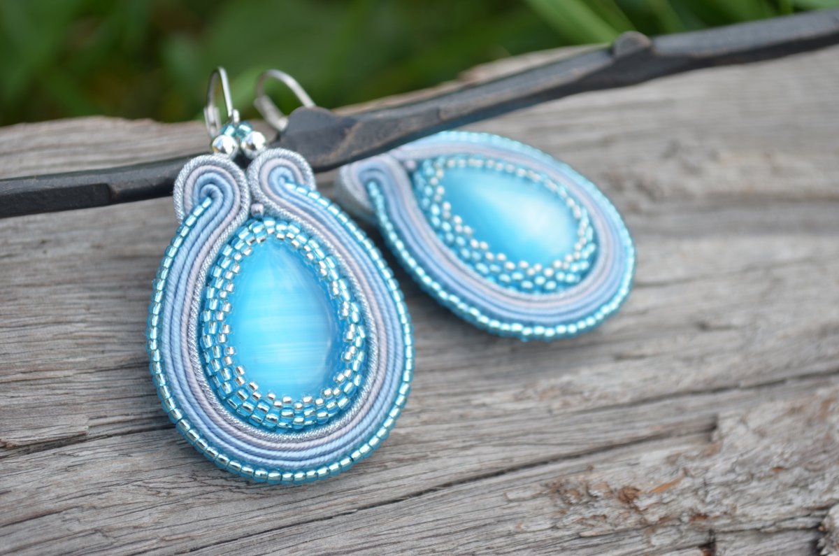 Soutache náušnice Nebeské slzy