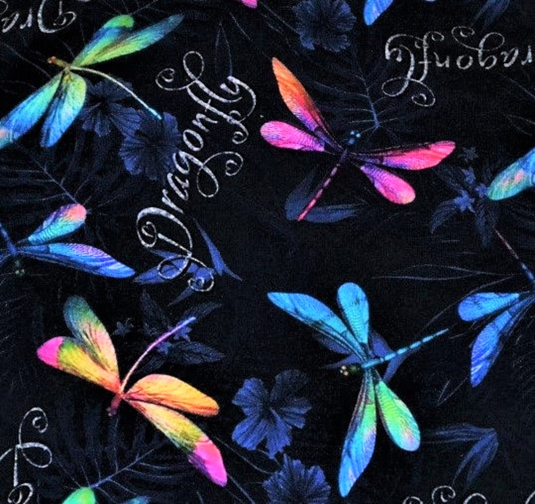 Teplákovina digitální tisk Vážky