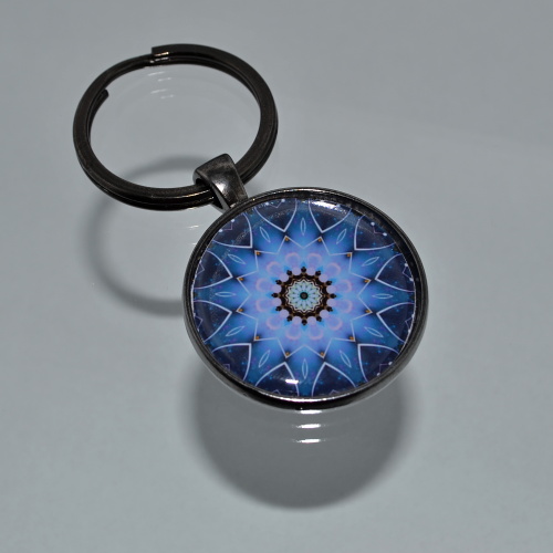 Klíčenka - modrá mandala