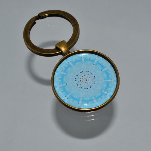 Klíčenka - světle modrá mandala