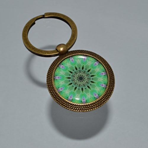 Klíčenka - zelená mandala