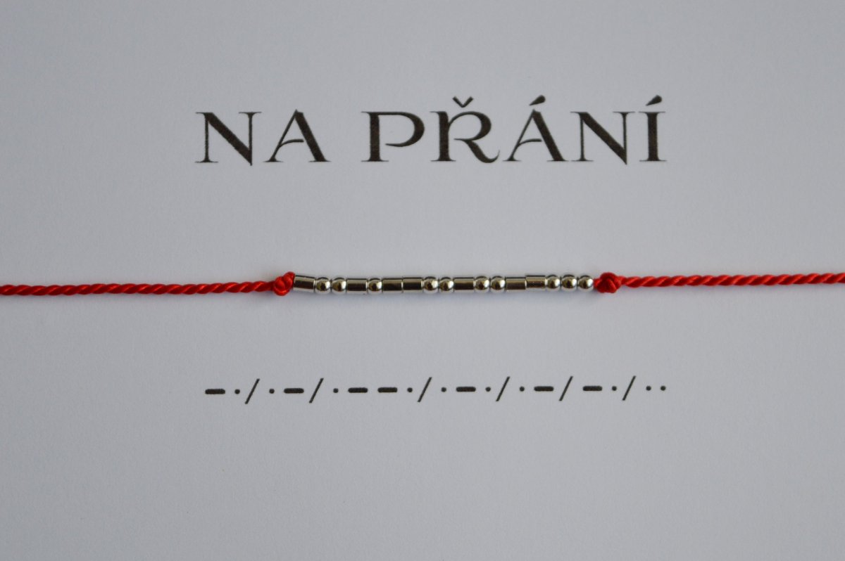 NA PŘÁNÍ - zakódovaný náramek (stříbrná barva)