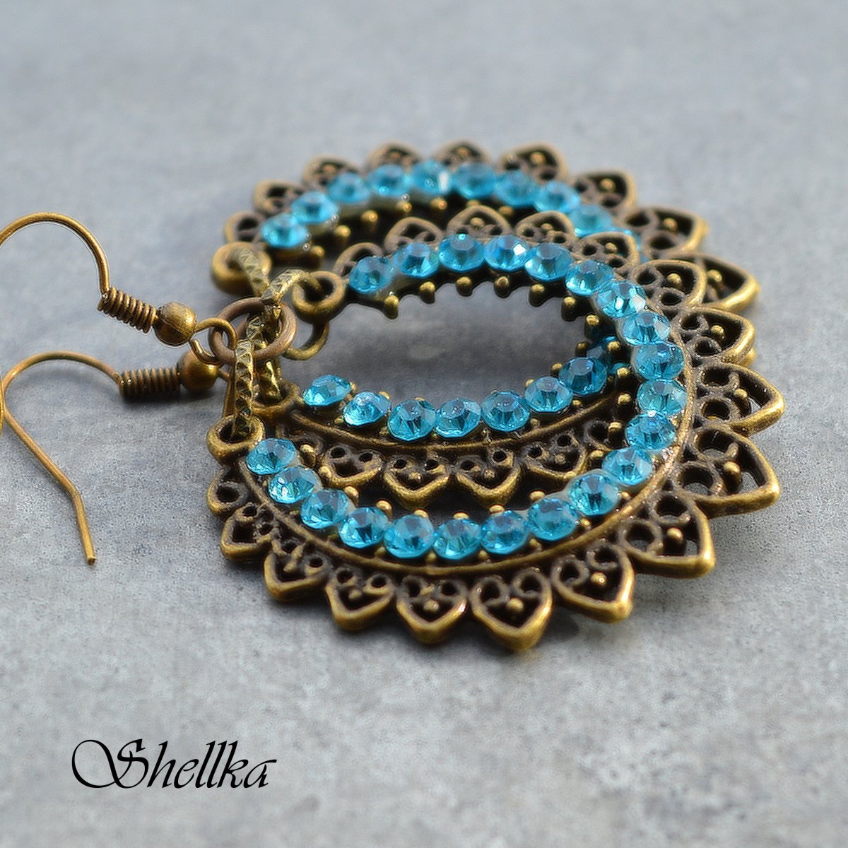 Náušnice ,,ORIENTAL,, sv.modré