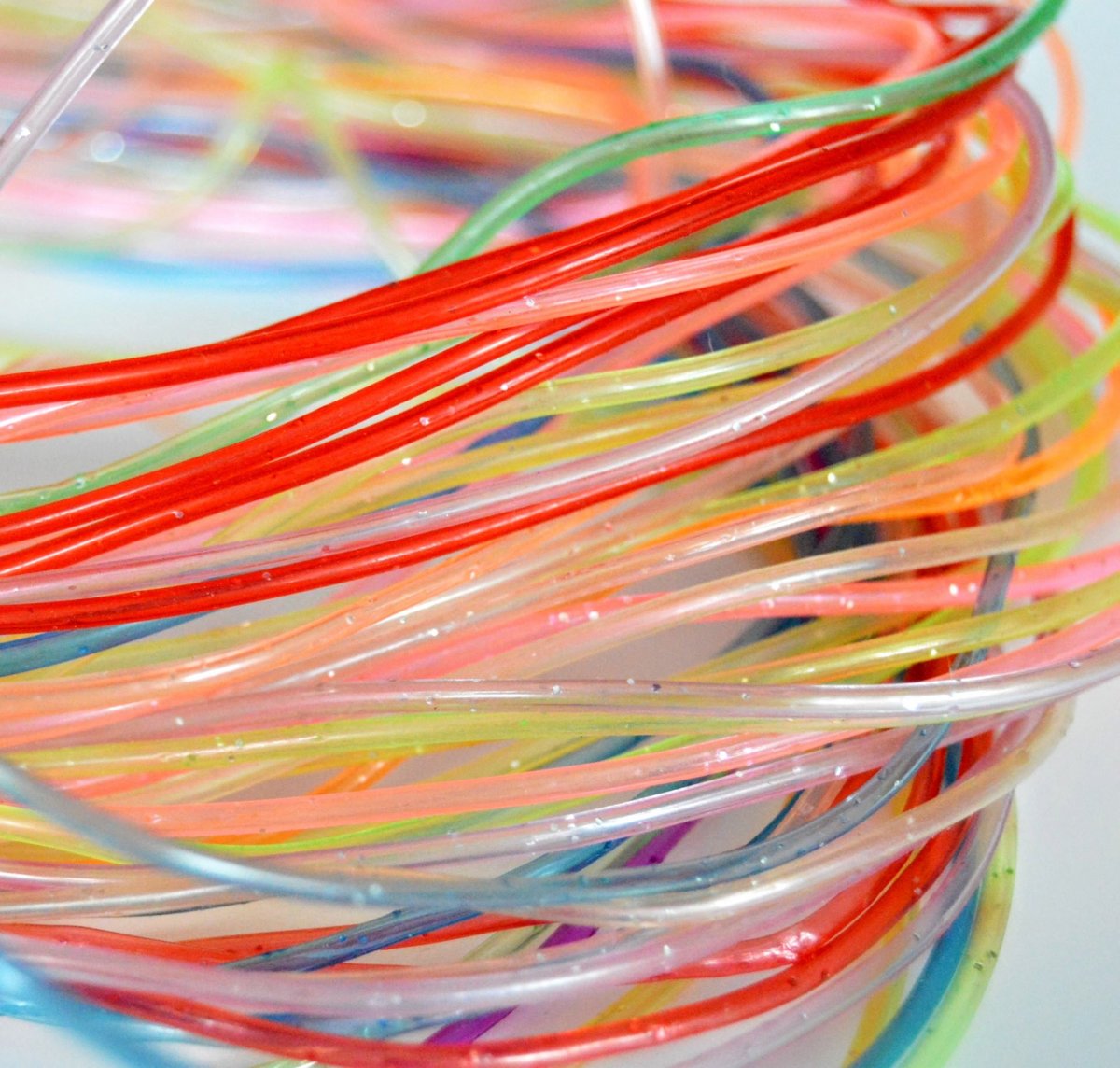 Mix průhledných bužírek - materiál