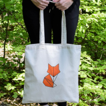 Plátěná taška - barevná liška