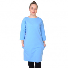 Teplákové šaty s kapsami BASIC winter / sky blue
