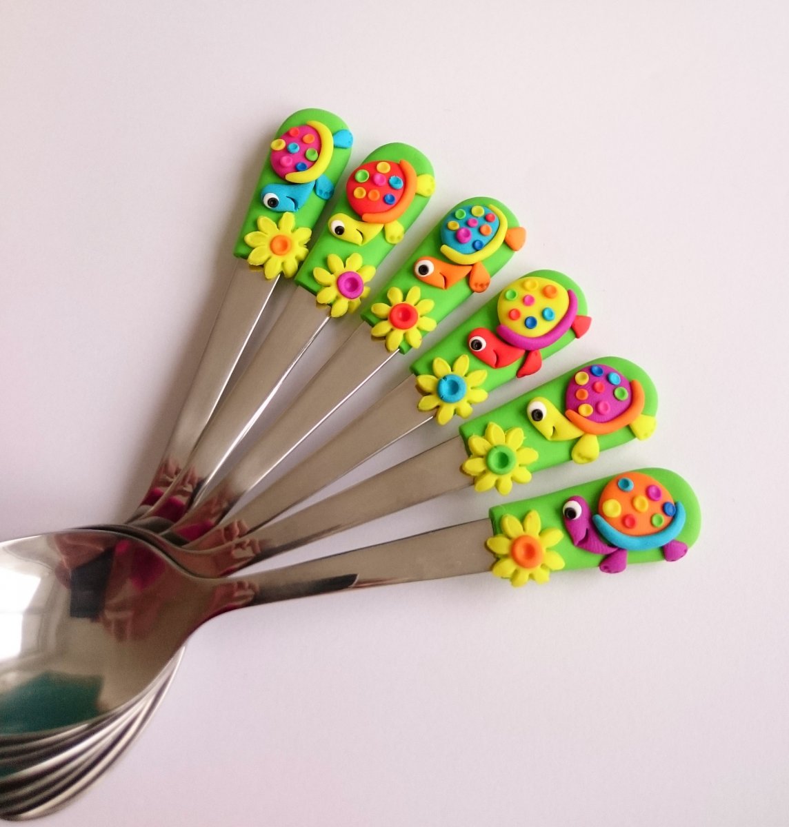 Čajové lžičky 14 cm- Želvičky