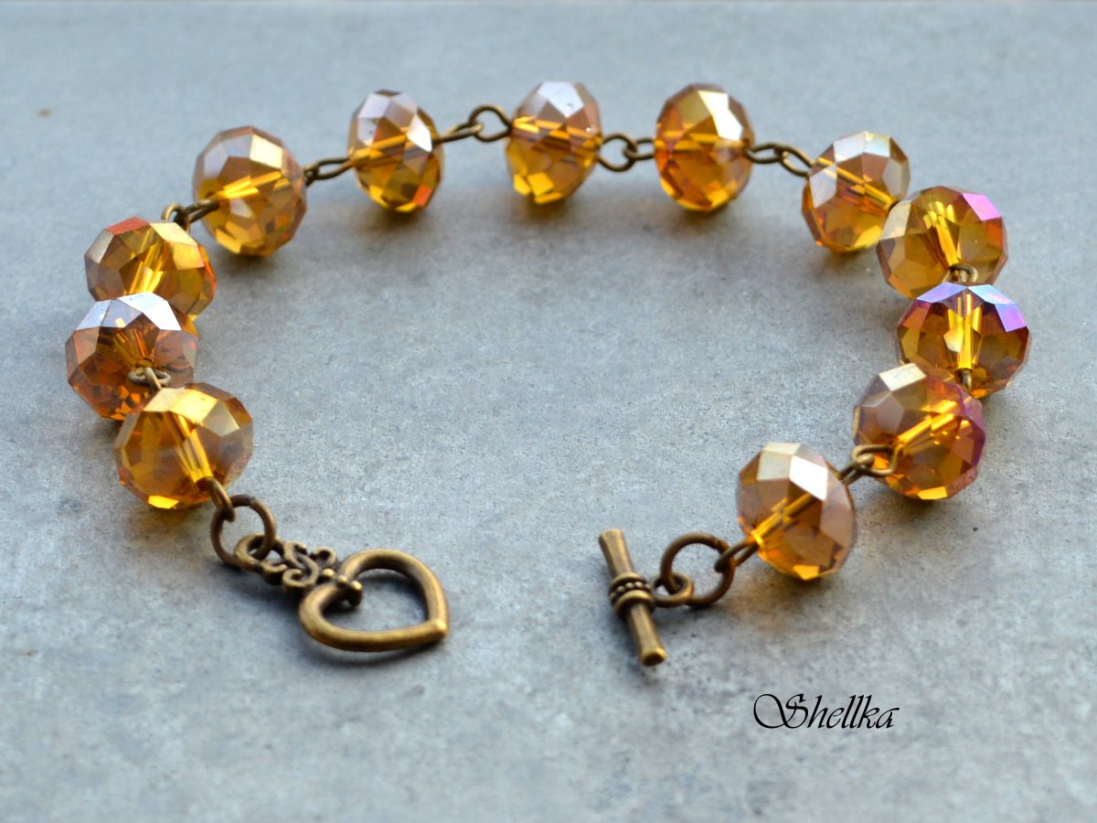 Náramek ,,SPARKLY HONEY,, + náušnice ZDARMA