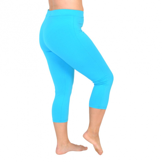 Capri bavlněné legíny – GINA / tyrkys, S, XL, XXL