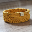 Košík kulatý - hořčicový