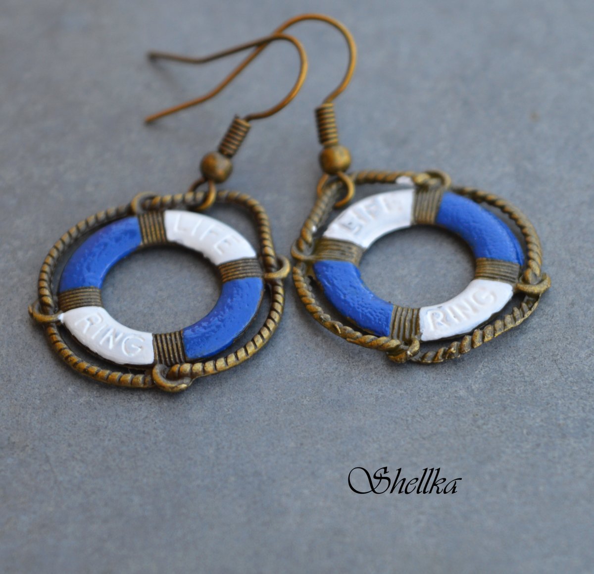 Náušnice ,,NAVY,, modrá