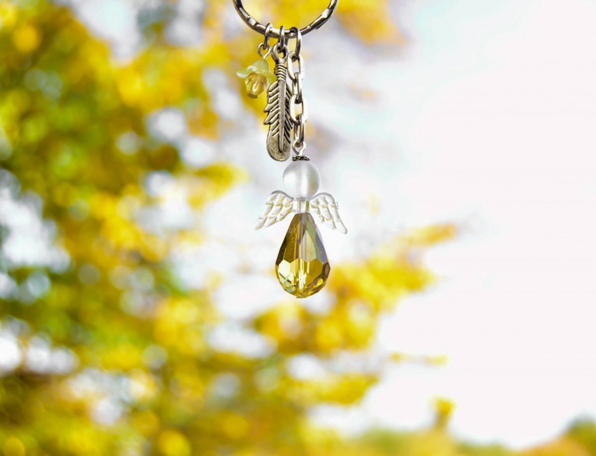 Podzimní andělíček - přívěšek na klíče, batoh...