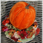 Barevná podzimní dekorace s dýní 