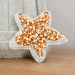 Divoká zlatá hvězda - brož