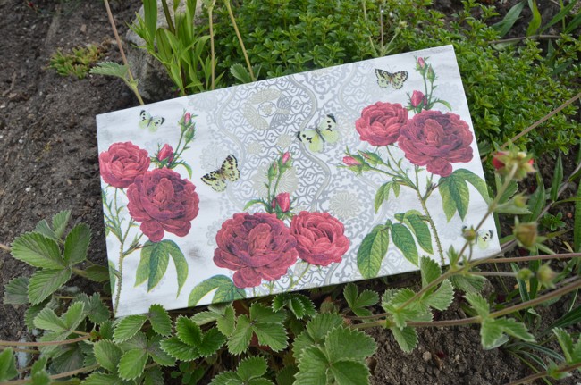 Krabička na čaj - 8 přihrádek - RŮŽIČKY