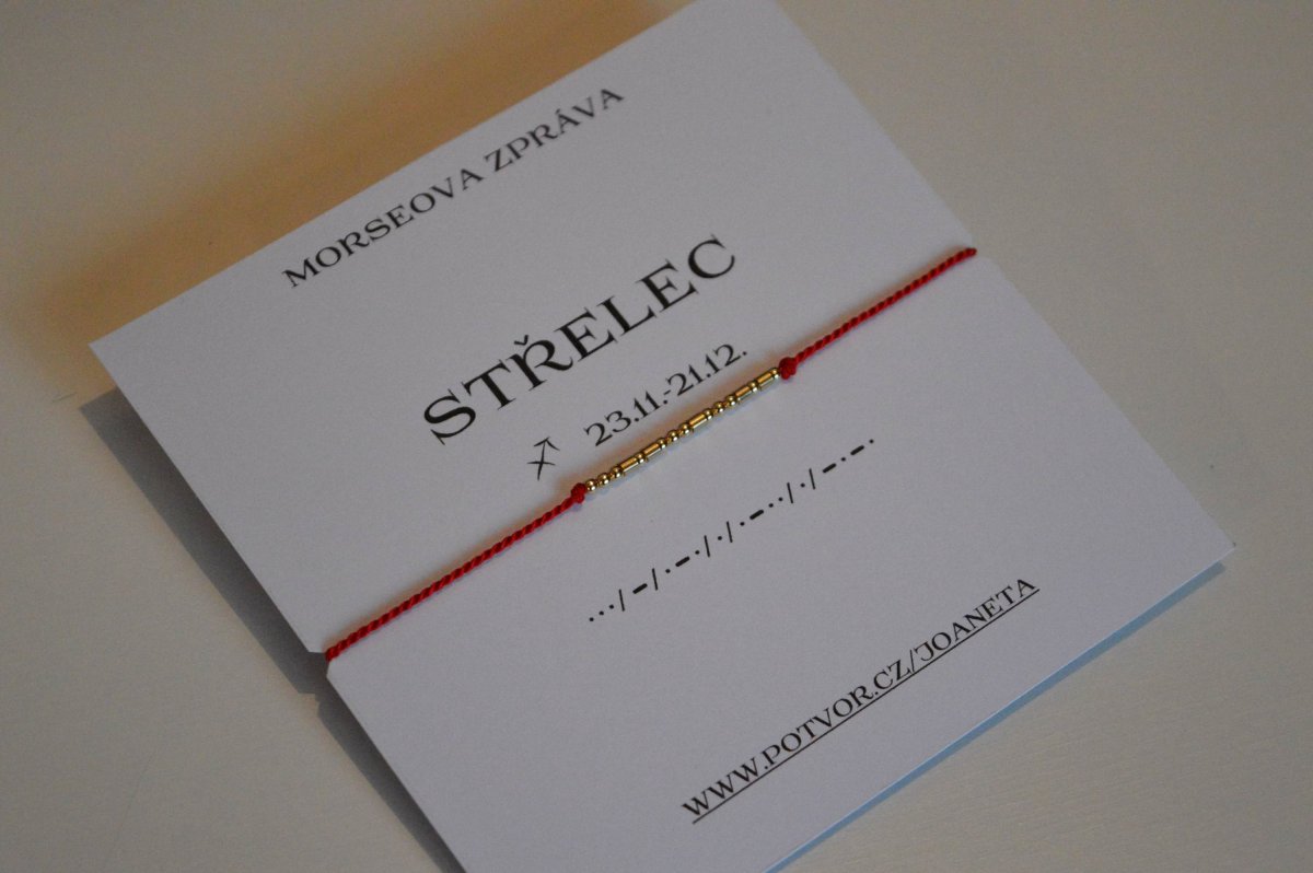 hvězdné znamení - zakódovaný náramek (zlatá barva)