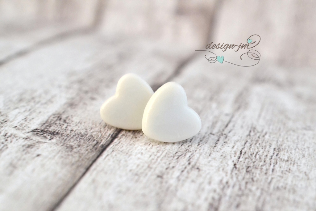 Mini srdíčka - holubí šeď